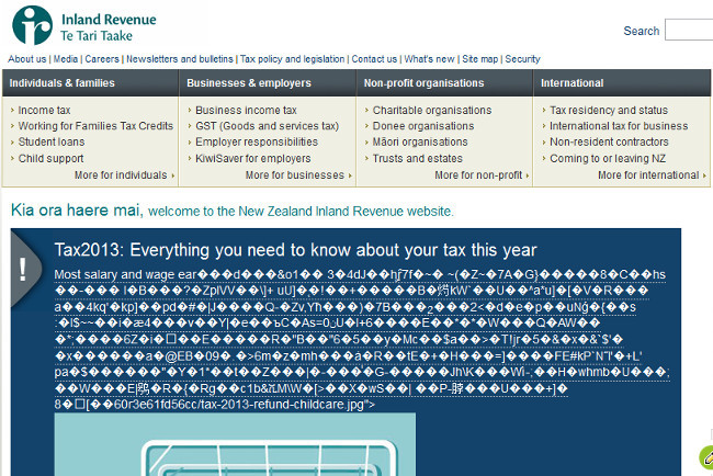 IRD home page in Firefox