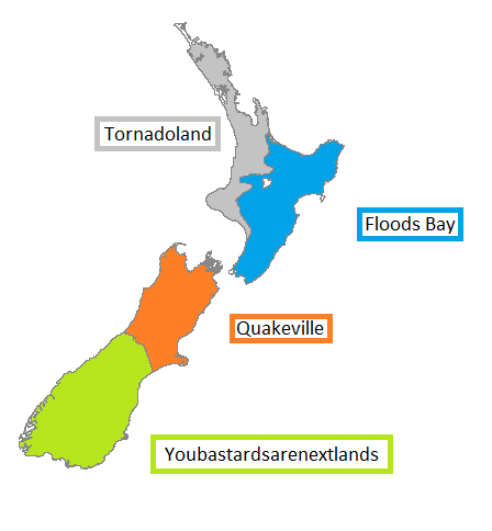 Revised Map of New Zealand